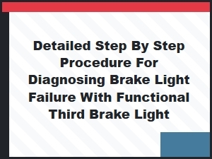 Diagnosing Brake Light Failure with a Working Center Light