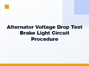 Testing Alternator Voltage During Brake Light Activation